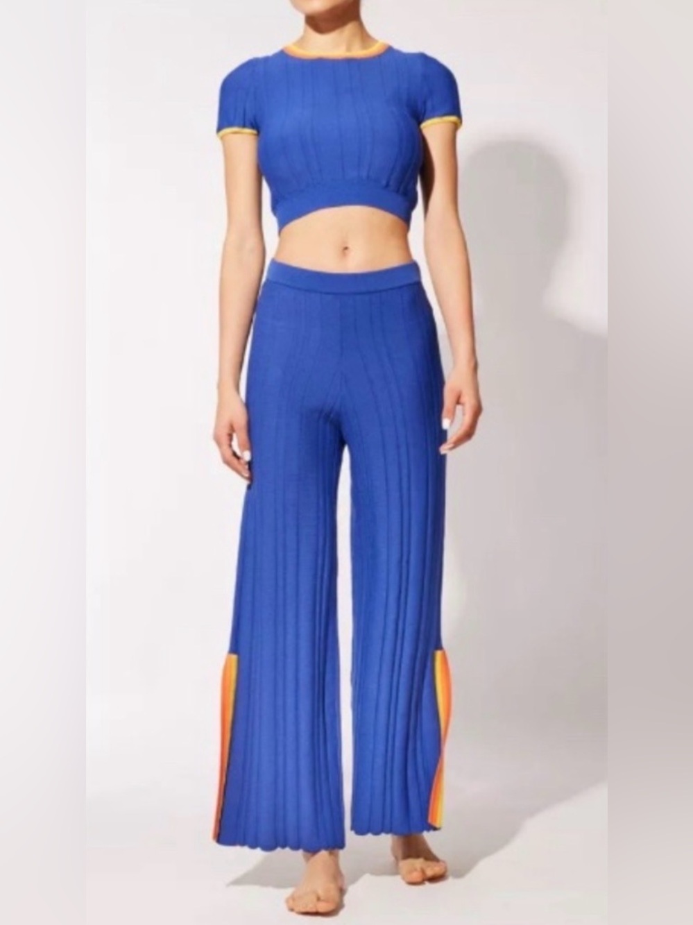 NWT SOLID & STRIPED Set Logan Pant + June Top Royal Blue XS